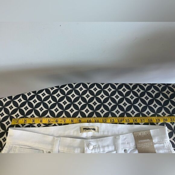 Madewell Stovepipe white Jeans  nwt size 33 - Picture 8 of 10